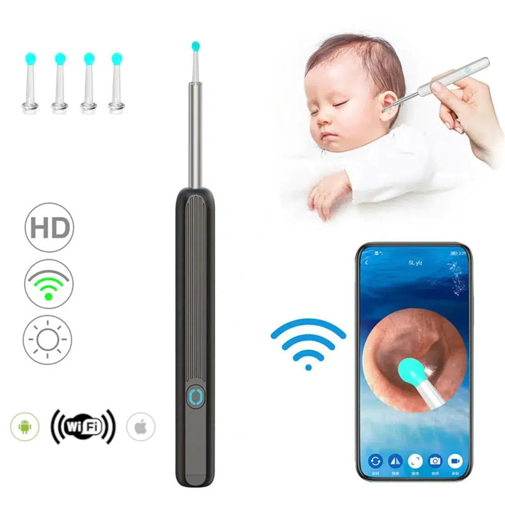 Kablosuz Wifi Kulak Temizleme Kamerası N7 Modeli 1296P HD